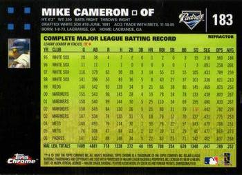 2007 Topps Chrome - Refractors #183 Mike Cameron Back