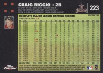 2007 Topps Chrome - Refractors #223 Craig Biggio Back