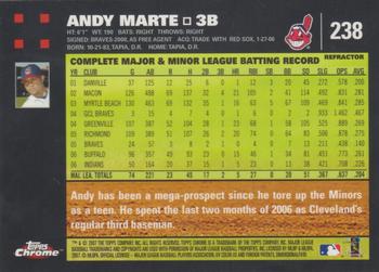 2007 Topps Chrome - Refractors #238 Andy Marte Back