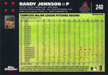 2007 Topps Chrome - Refractors #240 Randy Johnson Back