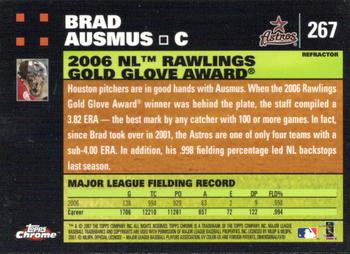 2007 Topps Chrome - Refractors #267 Brad Ausmus Back