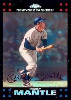 2007 Topps Chrome - Refractors #4 Mickey Mantle Front