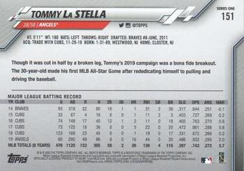 2020 Topps - Gold Foil #151 Tommy La Stella Back