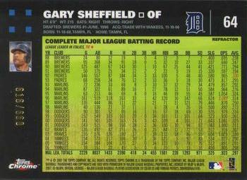 2007 Topps Chrome - White Refractors #64 Gary Sheffield Back