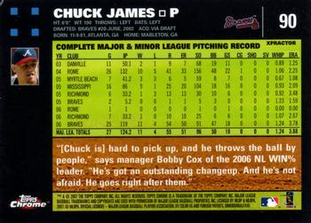 2007 Topps Chrome - X-Fractors #90 Chuck James Back