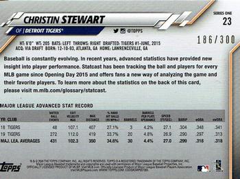 2020 Topps - Advanced Stat #23 Christin Stewart Back