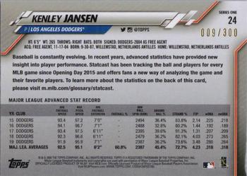 2020 Topps - Advanced Stat #24 Kenley Jansen Back