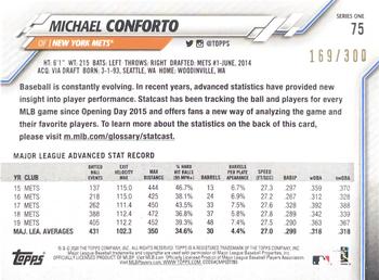 2020 Topps - Advanced Stat #75 Michael Conforto Back