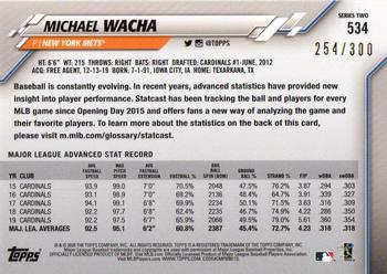 2020 Topps - Advanced Stat #534 Michael Wacha Back