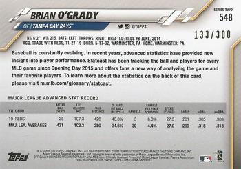 2020 Topps - Advanced Stat #548 Brian O'Grady Back