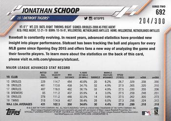 2020 Topps - Advanced Stat #692 Jonathan Schoop Back