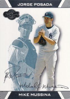 2007 Topps Co-Signers - Blue #26 Mike Mussina / Jorge Posada Front