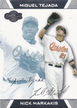 2007 Topps Co-Signers - Blue #52 Nick Markakis / Miguel Tejada Front