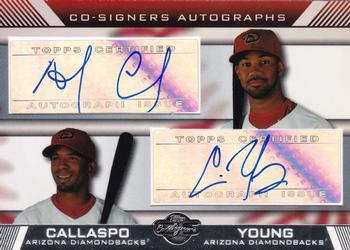 2007 Topps Co-Signers - Dual Autographs #CS-CY Alberto Callaspo / Chris Young Front
