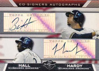 2007 Topps Co-Signers - Dual Autographs #CS-HH Bill Hall / J.J. Hardy Front