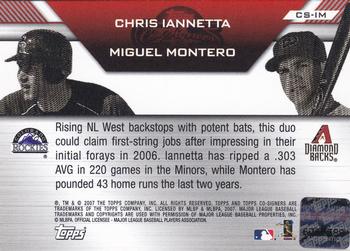 2007 Topps Co-Signers - Dual Autographs #CS-IM Chris Iannetta / Miguel Montero Back