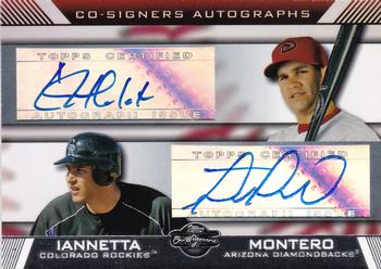 2007 Topps Co-Signers - Dual Autographs #CS-IM Chris Iannetta / Miguel Montero Front