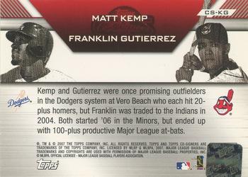 2007 Topps Co-Signers - Dual Autographs #CS-KG Matt Kemp / Franklin Gutierrez Back