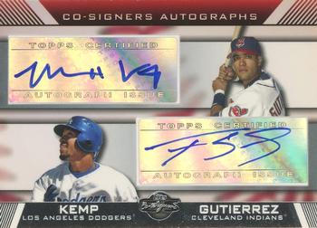 2007 Topps Co-Signers - Dual Autographs #CS-KG Matt Kemp / Franklin Gutierrez Front