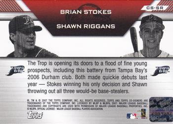 2007 Topps Co-Signers - Dual Autographs #CS-SR Brian Stokes / Shawn Riggans Back