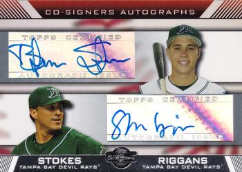 2007 Topps Co-Signers - Dual Autographs #CS-SR Brian Stokes / Shawn Riggans Front