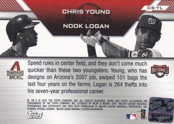 2007 Topps Co-Signers - Dual Autographs #CS-YL Chris Young / Nook Logan Back