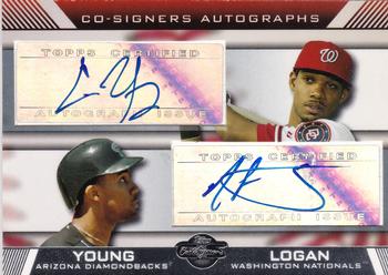 2007 Topps Co-Signers - Dual Autographs #CS-YL Chris Young / Nook Logan Front