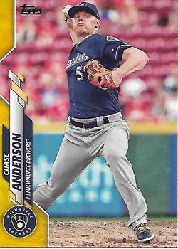 2020 Topps - Yellow #62 Chase Anderson Front