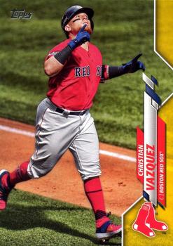 2020 Topps - Yellow #63 Christian Vazquez Front