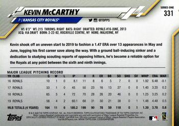 2020 Topps - Yellow #331 Kevin McCarthy Back