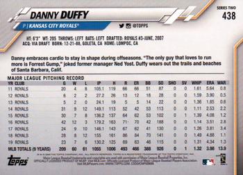 2020 Topps - Yellow #438 Danny Duffy Back