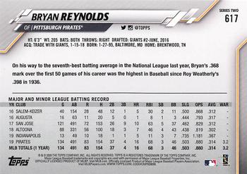 2020 Topps - Yellow #617 Bryan Reynolds Back