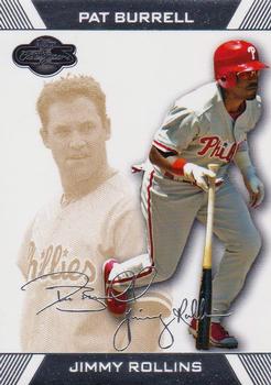 2007 Topps Co-Signers - Gold #42 Jimmy Rollins / Pat Burrell Front