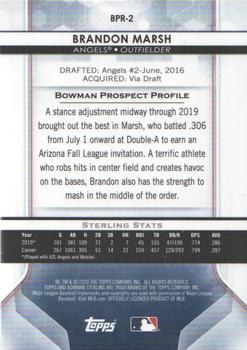 2020 Bowman Sterling #BPR-2 Brandon Marsh Back