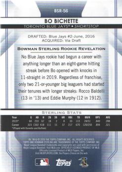 2020 Bowman Sterling #BSR-56 Bo Bichette Back