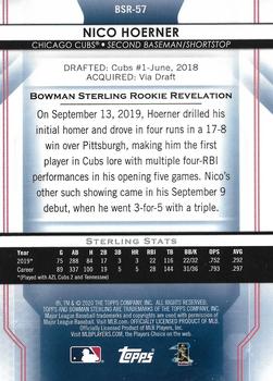 2020 Bowman Sterling #BSR-57 Nico Hoerner Back