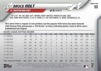 2020 Topps - Purple #90 Brock Holt Back