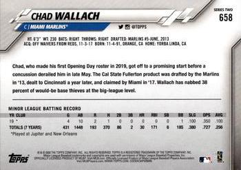 2020 Topps - Purple #658 Chad Wallach Back