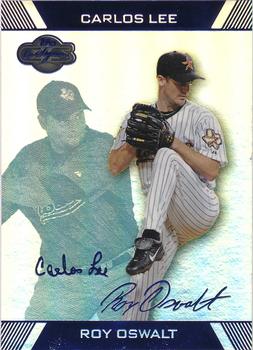 2007 Topps Co-Signers - Hyper Silver Blue #12 Roy Oswalt / Carlos Lee Front