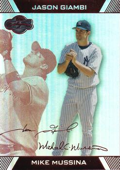 2007 Topps Co-Signers - Hyper Silver Red #26 Mike Mussina / Jason Giambi Front