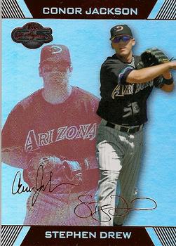 2007 Topps Co-Signers - Hyper Silver Red #36 Stephen Drew / Conor Jackson Front