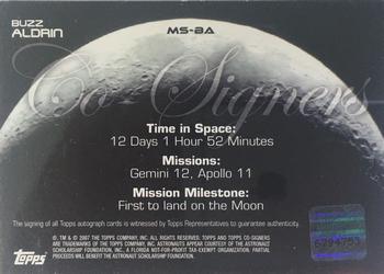 2007 Topps Co-Signers - Moon Shots Autographs #MS-BA Buzz Aldrin Back