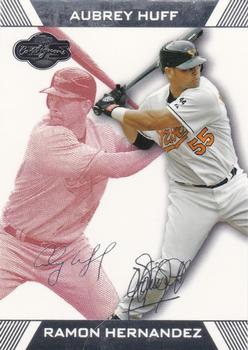 2007 Topps Co-Signers - Red #33 Ramon Hernandez / Aubrey Huff Front