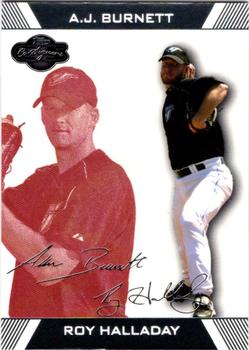 2007 Topps Co-Signers - Red #90 Roy Halladay / A.J. Burnett Front