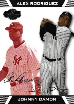 2007 Topps Co-Signers - Red #93 Johnny Damon / Alex Rodriguez Front