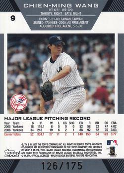 2007 Topps Co-Signers - Silver Bronze #9 Chien-Ming Wang / Mike Mussina Back