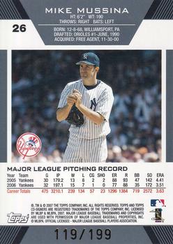 2007 Topps Co-Signers - Silver Red #26 Mike Mussina / Jason Giambi Back