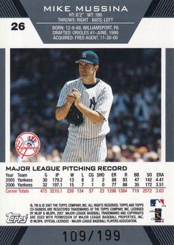 2007 Topps Co-Signers - Silver Red #26 Mike Mussina / Jorge Posada Back