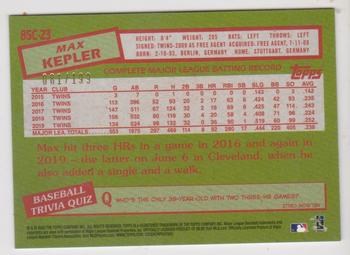 2020 Topps - 1985 Topps Baseball 35th Anniversary Chrome Silver Pack Black Refractor (Series One) #85C-23 Max Kepler Back