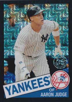 2020 Topps - 1985 Topps Baseball 35th Anniversary Chrome Silver Pack Black Refractor (Series One) #85C-27 Aaron Judge Front